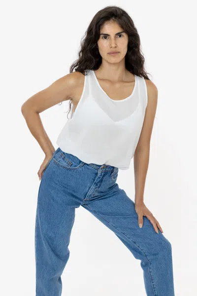 Los Angeles Apparel Rvl01gd - Voile Tank In White