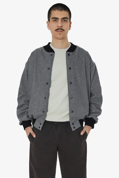 Los Angeles Apparel Rw499 - Wool Club Jacket In Dark Grey