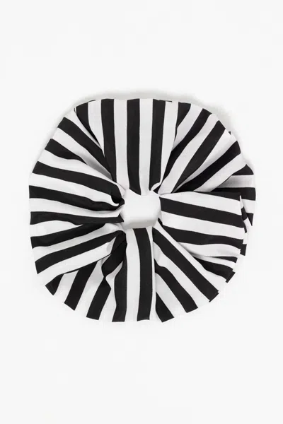 Los Angeles Apparel Scrunch01 - Maxi Chiffon Scrunchie In Awning Stripe