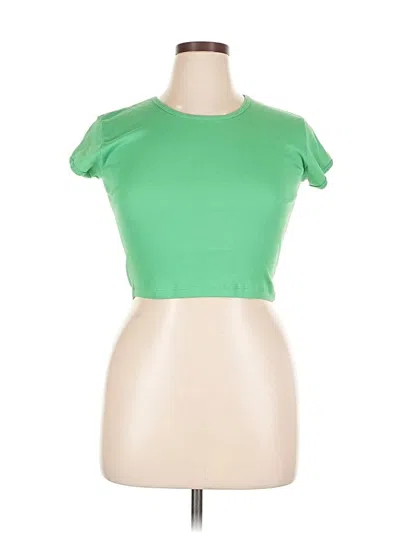 Pre-owned Los Angeles Apparel Short Sleeve T-shirt In Green