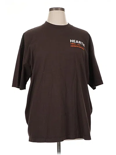 Pre-owned Los Angeles Apparel Short Sleeve T-shirt In Brown