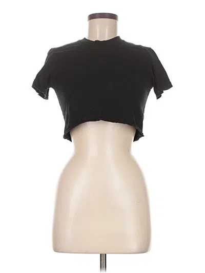 Pre-owned Los Angeles Apparel Short Sleeve Turtleneck In Black