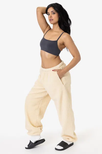 Los Angeles Apparel Shr04 - Sherpa Sweatpant In Neutral