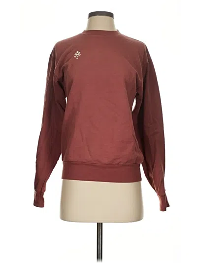 Pre-owned Los Angeles Apparel Sweatshirt In Burgundy