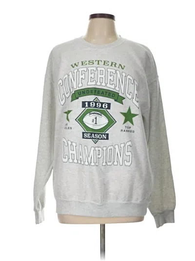 Pre-owned Los Angeles Apparel Sweatshirt In Silver