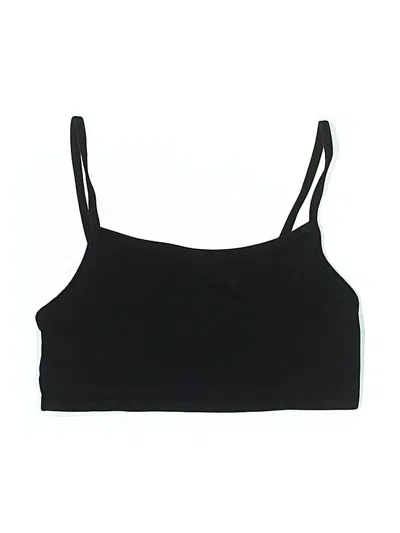 Pre-owned Los Angeles Apparel Kids' Tank Top Black Halter Neckline Tops