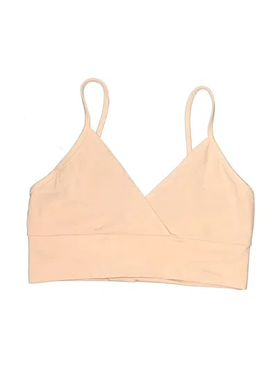 Pre-owned Los Angeles Apparel Tank Top Pink Halter Neckline Tops