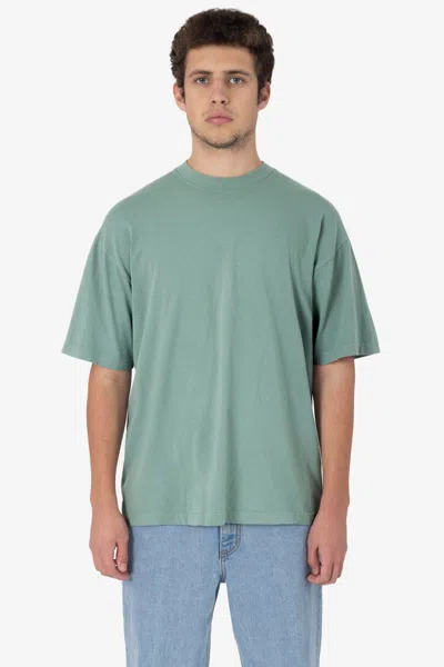 Los Angeles Apparel The 1801 - 6.5oz Garment Dye Crew Neck T-shirt In Green