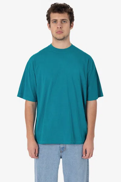 Los Angeles Apparel The 1801 - 6.5oz Garment Dye Crew Neck T-shirt In Blue