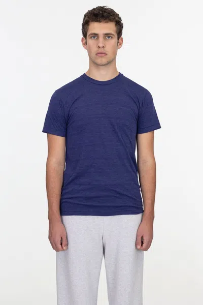 Los Angeles Apparel Tr01 - Tri-blend Crew Neck T-shirt In Blue