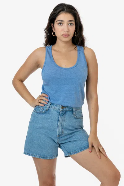 Los Angeles Apparel Tr08 - Tri-blend Unisex Tank In Blue