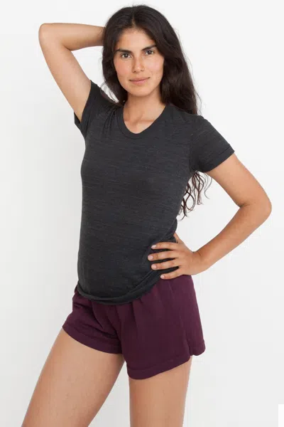 Los Angeles Apparel Tr3001 - Short Sleeve Tri-blend T-shirt In Black