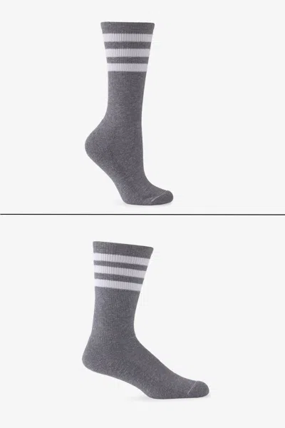 Los Angeles Apparel Tri-calfsock - Tri-blend Unisex Sock In Gray