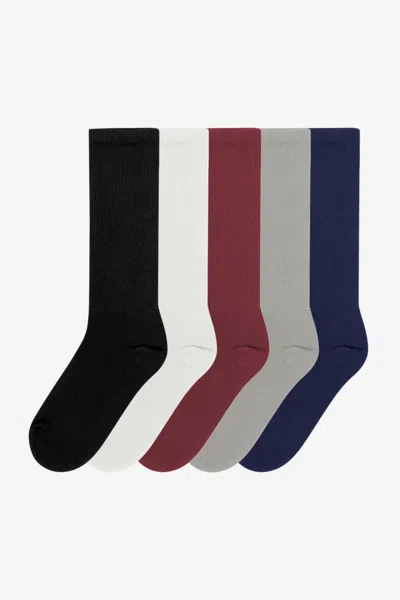 Los Angeles Apparel Unisock5 - 5-pack Unisex Sock In Multi