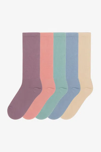 Los Angeles Apparel Unisock5 - 5-pack Unisex Sock In Multi
