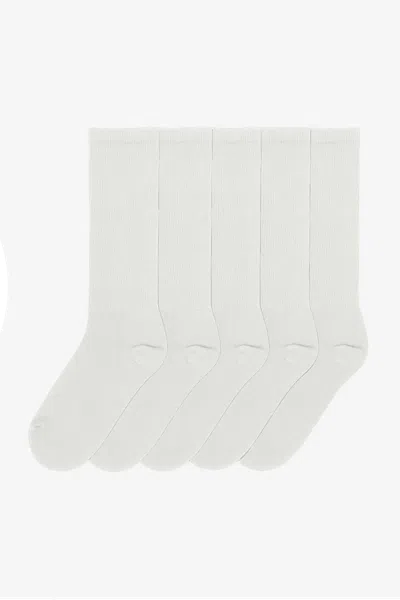 Los Angeles Apparel Unisock5 - 5-pack Unisex Sock In White