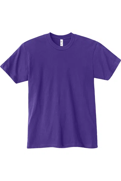 Los Angeles Apparel Usa-made Fine Jersey T-shirt In Purple