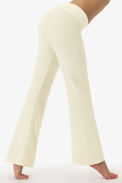 Los Angeles Apparel Vlr300gd - Velour Garment Dye Yoga Legging In Yellow