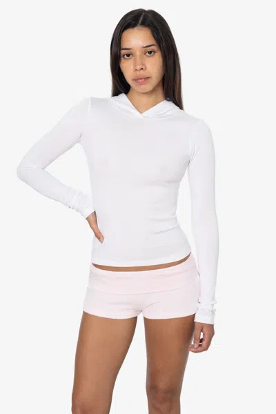 Los Angeles Apparel Vlr330gd - Velour Low Rise Shorts In Cradle Pink