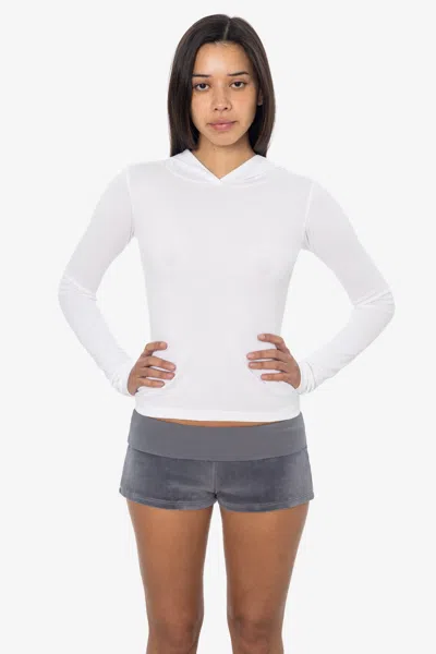 Los Angeles Apparel Vlr330gd - Velour Low Rise Shorts In Gray