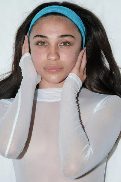 Los Angeles Apparel Vvtheadbnd - Velvet Headband In Baby Pink