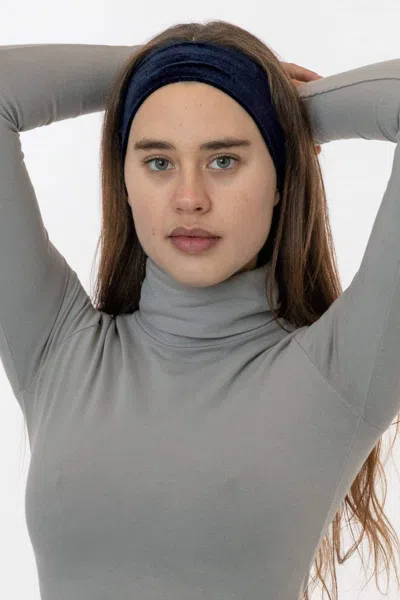 Los Angeles Apparel Vvtheadbnd - Velvet Headband In Navy