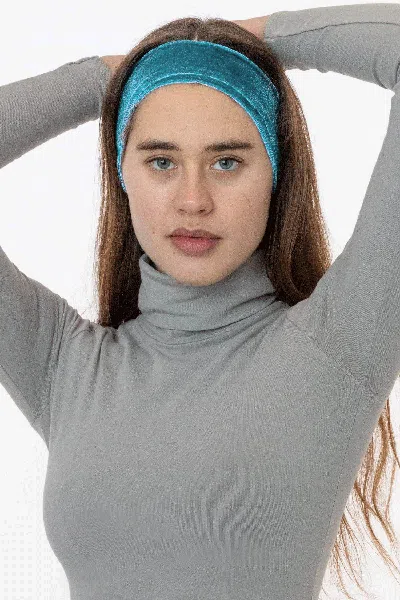 Los Angeles Apparel Vvtheadbnd - Velvet Headband In Teal