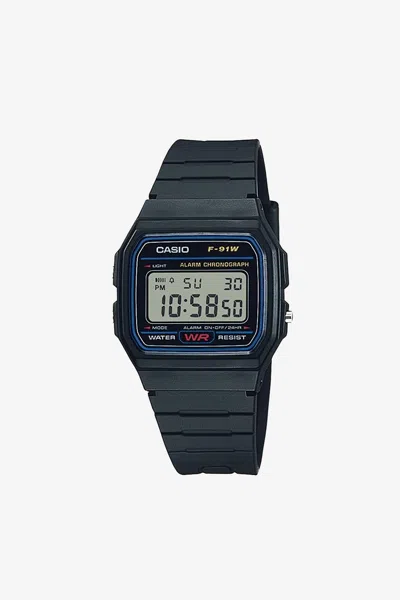 Los Angeles Apparel Wch91w - Casio Classic Resin Strap Digital Sport Watch In Black