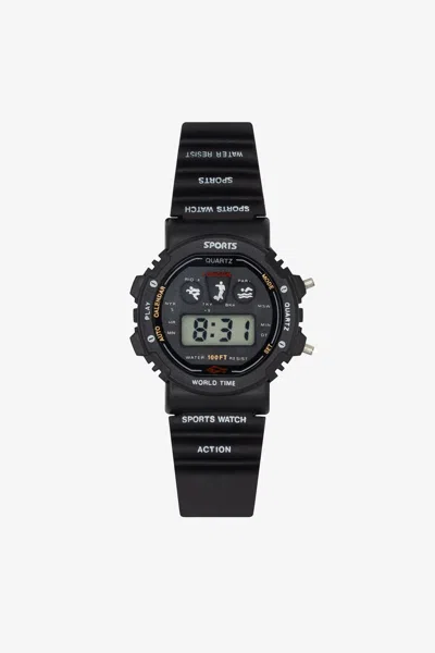 Los Angeles Apparel Wchra19 - Sport Action Watch In Black
