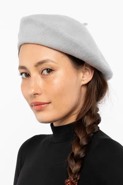 Los Angeles Apparel Wlberet - Wool Beret In Grey