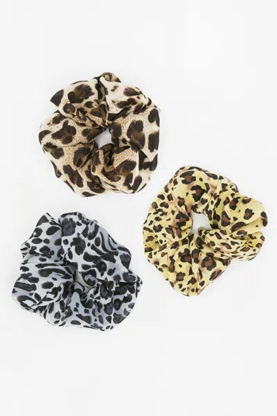 Los Angeles Apparel Xlscrunch3 - Oversized Scrunchie 3 Pack In Cat Pack