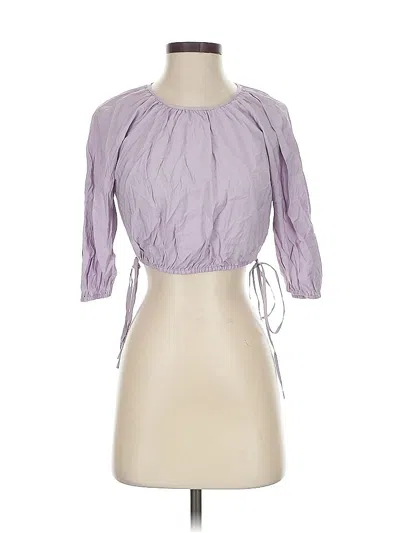 Pre-owned Los Angeles Atelier & Other Stories 3/4 Sleeve Blouse In Purple