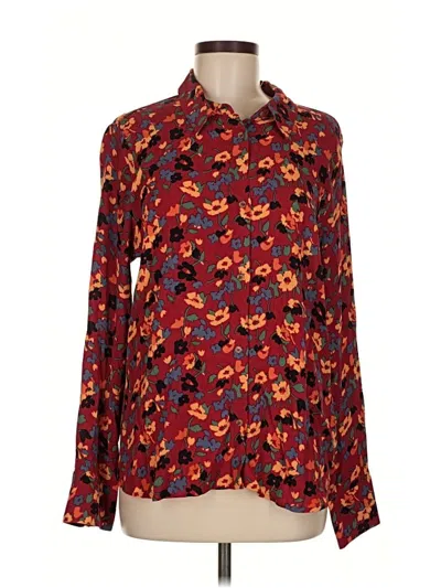 Los Angeles Atelier & Other Stories Long Sleeve Blouse In Burgundy