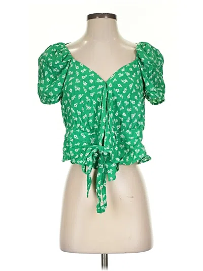Pre-owned Los Angeles Atelier & Other Stories Short Sleeve Blouse In Green