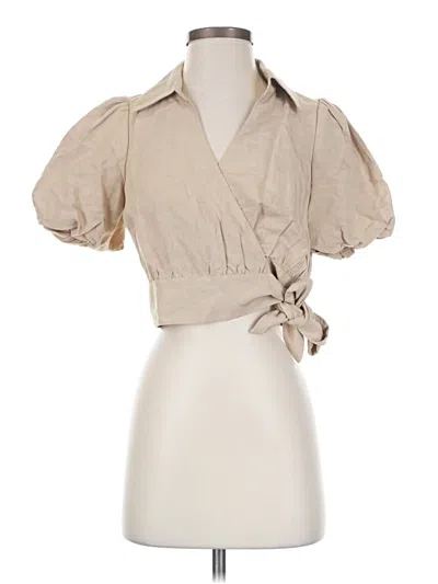 Pre-owned Los Angeles Atelier & Other Stories Short Sleeve Blouse In Tan