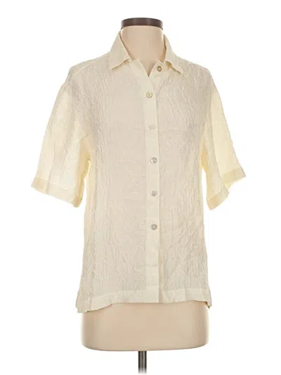 Pre-owned Los Angeles Atelier & Other Stories Short Sleeve Blouse In White