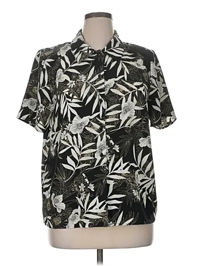 Pre-owned Los Angeles Woman Short Sleeve Blouse In Black