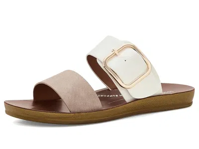 LOS CABOS DOTI WOMEN'S SANDALS TAUPE/WHITE: EU 41 (US WOMEN'S 10-11) M
