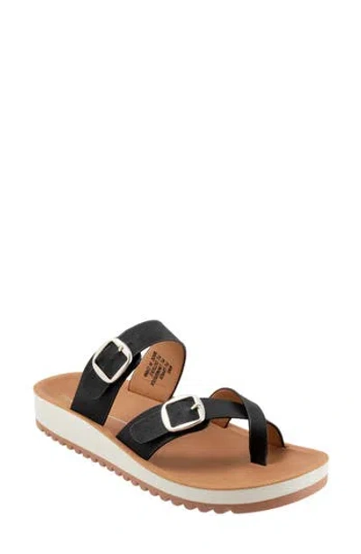 Los Cabos Nin Double Buckle Slide Sandal In Animal Print
