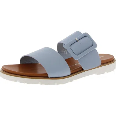 Los Cabos Womens Arch Support Man Made Ankle Strap In Blue