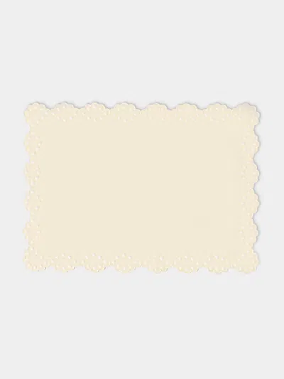 Los Encajeros Bodoques Embroidered Linen Placemats (set Of 4)