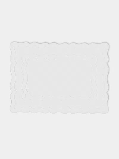 Los Encajeros Charme Embroidered Linen Placemats (set Of 4)