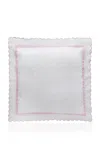 Los Encajeros Europa Satin Euro Sham In Pink