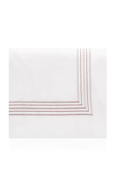 Los Encajeros Five Lineas Satin King Duvet Cover In Pink