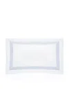Los Encajeros Five Lineas Satin King Sham In Blue