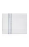 Los Encajeros Five Lineas Satin King Top Sheet In Blue