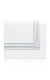 Los Encajeros Five Lineas Satin Queen Duvet Cover In Blue