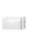 Los Encajeros Five Lineas Satin Set-of-two Standard Pillowcases In Blue