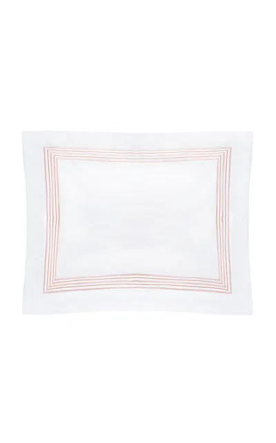 Los Encajeros Five Lineas Satin Standard Sham In Pink