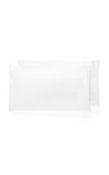 Los Encajeros Hojas Percale Percale Set-of-two Standard Pillowcases In White